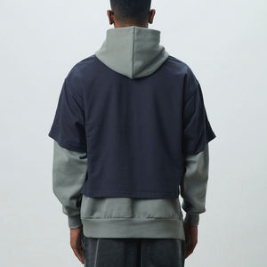 Custom Screen Printing Oversized Heavyweight 100% Cotton Double Layer Fleece Pullover <b>Hoodie</b> Men's Winter - Product Image 2