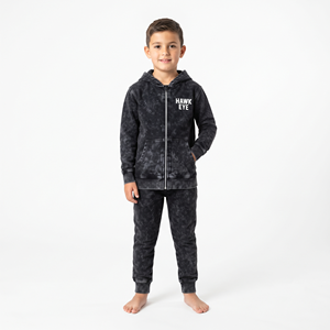 Conjunto de Sudadera con Capucha y Pantalón de Chándal para Niños, 100% Algodón, Lavado Ácido, con Cremallera Completa, Personalizable, Casual, para Niños y Niñas, Venta al por Mayor - Product Image 3