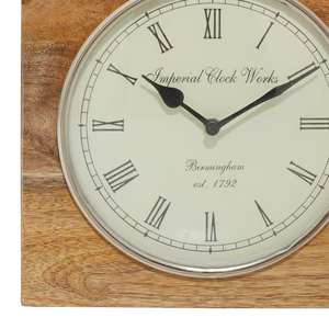 Reloj de Mesa Artesanal de Madera de Mango, Reloj de Escritorio Decorativo Rústico para el Hogar, la Oficina y como Regalo - Product Image 3