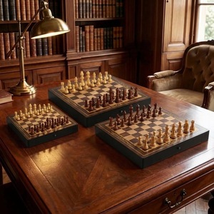 ILAHI's Eco-Friendly Rustic Polished Rectangle <b>Chess</b> <b>Board</b> Game 100% Handmade Pure Wood Animal/Love Style Customized Size <b>Chess</b> - Product Image 1