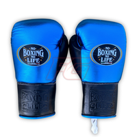 Guantes de Boxeo Personalizados Sin Cordones para Adultos, MMA, Cuero Genuino Premium, Dedos Completos, Agarre Elástico, Transpirables