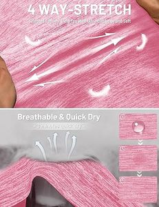 Débardeur rose sans manches pour homme, col rond, séchage rapide, couleur unie, polyester, pour entraînement - Product Image 4