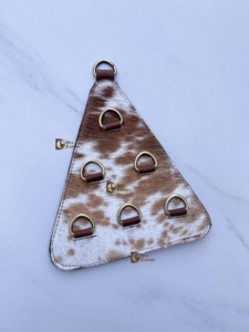 New Arrival Handcrafted Brass Genuine Cowhide Leather Luxury Wild Scarf Rag Holder Wall <b>Hook</b> <b>Kitchen</b> Towel Organizer Hanging - Product Image 2
