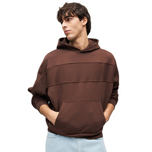 Sweat à capuche pour homme personnalisé avec impression en relief, poche avant, 100% coton molletonné, séchage rapide et respirant - Product Image 4