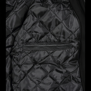 Latest Fashion Baseball <b>Jackets</b> With <b>Leather</b> Sleeves Wholesale <b>Long</b> Sleeve <b>Leather</b> Windproof Quilted Men Varsity <b>Jacket</b> - Product Image 6