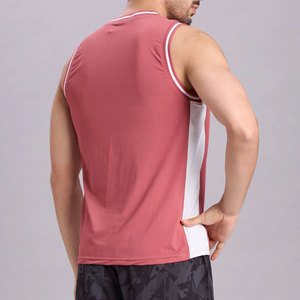 Camisetas de Tirantes Personalizadas para Gimnasio, Ropa de Verano Transpirable, Ecológica, Ligera, Ajustada, Elástica, de Poliéster/Algodón para Hombre - Product Image 6