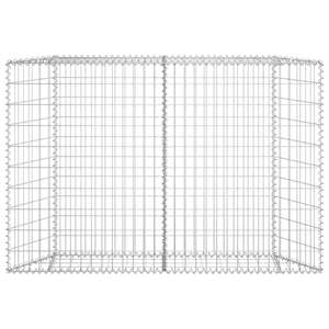 Bac à légumes surélevé en gabion 59,1 x 7,9 x 39,4 po en acier galvanisé argenté - Product Image 2