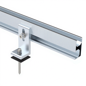 Profilé en aluminium extrudé direct usine, support de rail solaire AL6005-T6 26x50mm, anodisé sablé, longueur standard 4,2m, pour montage - Product Image 5