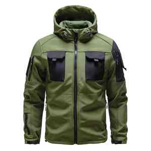 Chaqueta Táctica Impermeable Ecológica para Hombre, con Cierre, para Todas las Estaciones, Forro Polar - Product Image 1