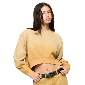 Sudadera Corta para Mujer con Logotipo Personalizado, Estilo Holgado, Informal, para Calle, Moda, Top de Felpa con Cuello Redondo, Ropa Deportiva para Gimnasio - Product Image 1