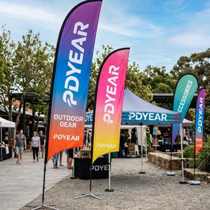 Drapeau personnalisé sans minimum de commande, mât en fibre de verre, drapeau plume résistant aux UV, drapeau extérieur pour <span class=keywords><strong>agence</strong></span> <span class=keywords><strong>immobilière</strong></span> et open house - Product Image 1