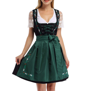 Robe Dirndl pour femme, personnalisée, respirante, décontractée, nouvelle robe Dirndl allemande brodée pour l'Oktoberfest, longueur genou, manches courtes - Product Image 4