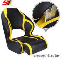 En stock, siège de bateau pliable résistant aux UV et imperméable, hauteur réglable, coussin marin universel, siège de commandement pour bateau à moteur, kayak