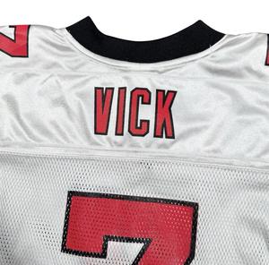 Maillot de football rétro des années 90 des Falcons d'Atlanta, imprimé au laser sur le devant, sans manches, col en V, 200 grammes, disponible en grandes tailles - Product Image 2