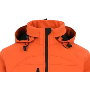 Softshell Homme Orange Personnalisé Hiver Décontracté Col Montant Fermeture Éclair Imperméable Respirant Coupe-Vent Séchage Rapide - Product Image 2