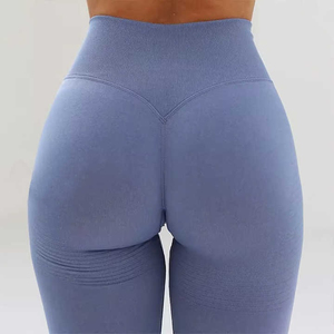 Wholesale Seamless High Waisted Solid <b>Leggings</b> Women Compression Textured Scrunch Butt Lift Breathable Yoga Wear OEM 2026 - Product Image 4