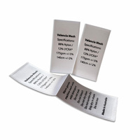 Étiquettes de col personnalisées en polyester écologique pour vêtements, imprimées en sérigraphie sur tissu satiné, plusieurs tailles disponibles