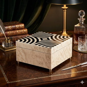 Luxury Bone Inlay Jewelry Box Handmade Wooden Storage Box Decorative Keepsake Gift Box OEM Manufacturer - Product Image 1