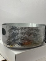 WB Inc Seaux à glace et bacs à boissons en aluminium martelé écologiques, capacité 10L, couleurs et logo personnalisables, pour bar, fête, vin, bière