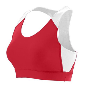 Soutien-gorge de sport personnalisé avec logo pour femme, vente en gros, à armatures, antichoc, en polyester et élasthanne, respirant, sexy, simple, uni - Product Image 3
