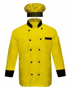 Chaqueta de Chef de Poliéster Amarillo Bordada a Mano con Gorra, Manga Larga, Alta Calidad, Estilo Medieval, para Tienda, Artesanía, Decoración, Arte, Hogar - Product Image 4
