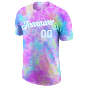 Camiseta de Béisbol Tie Dye Personalizada al por Mayor, Camisetas Sublimadas para Equipos, Nombre y Número Personalizados, Ropa Deportiva OEM, Fabricación de Camisetas para Hombre - Product Image 3