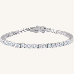 <b>Rainbow</b> Moonstone <b>Bracelet</b> in 92.5 Sterling Silver KLSB-20659 - Product Image 1