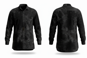 Chemises personnalisées en gros à manches longues imprimées avec un design abstrait, style décontracté, confortables, pour le streetwear - Product Image 4