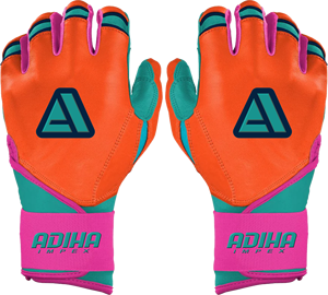 Gants de frappe de baseball en cuir premium Adiha Impex, légers, durables, de qualité supérieure, antidérapants, avec fermeture auto-agrippante. - Product Image 1