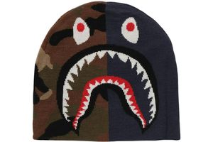 Gorro de esquí unisex con estampado de leopardo, cadenas y boca de tiburón bordada, estilo urbano de invierno, ajustable, para las cuatro estaciones, de jersey. - Product Image 6