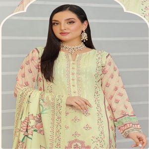 Robe pour femme pakistanaise Salwar Kameez Costumes 3 pièces de marque Impression numérique par Bin Hameed Vol GULFISHAN Vêtements Inde et Pakistan - Product Image 5