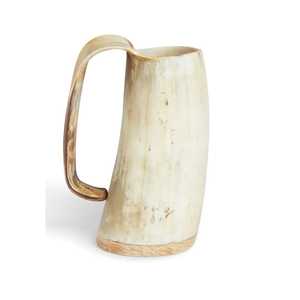 Jarra Vikinga Hecha a Mano de Cuerno de Búfalo Pulido con Diseño Moderno, Apta para Alimentos, para Cerveza o Café, Acabado Natural, Regalo de Boda - Product Image 3