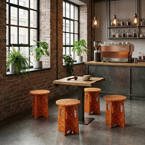 Taburete Moderno y Contemporáneo para el Hogar, Hecho de Plástico Reciclado, Sostenible, Apilable, Modular, Plegable, Portátil, Duradero y Multifuncional - Product Image 6