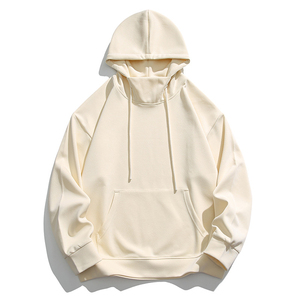 Sudadera con Capucha Unisex Extra Grande de Algodón Liso, Color Sólido, Informal, Transpirable, Forrada, Tejido de Rizo Francés, Ropa de Invierno - Product Image 1