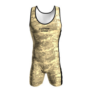 Tenue d'arts martiaux imprimée en Spandex et Polyester avec col rond, service OEM ODM, combinaisons de lutte haut de gamme, équipement d'entraînement sportif - Product Image 1
