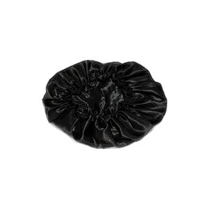 Bonnet de nuit en satin soyeux pour femme, double couche, doublé satin, avec logo personnalisé, vente en gros - Product Image 1