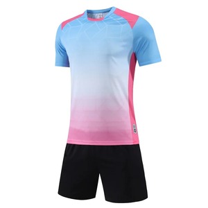 Ensembles de maillots dégradés, t-shirts et shorts de football, tenues de sport décontractées pour l'entraînement en salle, uniformes de sport tendance en polyester, vêtements de badminton - Product Image 6