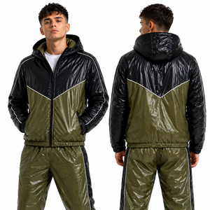 เสื้อแจ็คเก็ตกันลมไนลอนปักโลโก้ตามสั่งสำหรับผู้ชาย มีฮู้ด ซิปหน้า น้ำหนักเบา สวมใส่สบาย เหมาะสำหรับเดินป่า แฟชั่นสตรีทแวร์ รับผลิตแบบ OEM เสื้อแจ็คเก็ตผู้ชาย สไตล์อเมริกัน - Product Image 4