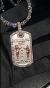 Colgante de Perro con Diseño Único 3D, Totalmente Engastado a Mano, Joyería Hip Hop, Chapado en Rodio, Plata S925, Diamante Moissanita VVS1 - Product Image 2