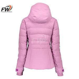 Manteau d'hiver pour femme, long, en duvet, grande taille, en cuir imprimé serpent, coupe-vent, tricoté, avec fermeture éclair - Product Image 5