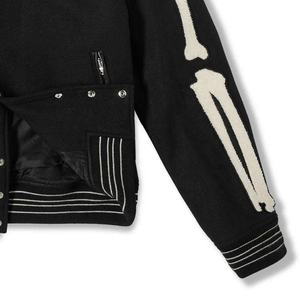 Veste universitaire en cuir et laine pour homme, taille plus, avec broderie personnalisée de qualité supérieure, OEM - Product Image 4