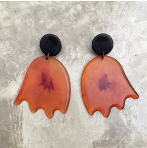 Boucles d'oreilles de luxe pour femmes, cadeaux pour filles, en résine, forme ovale, designs classiques et uniques, texturées, pour mariage et soirée - Product Image 3