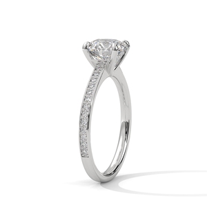 Anillo de Diamantes en Oro Blanco de Alta Demanda para Compromisos, Bodas y Colecciones de Joyería Fina, Disponible para Exportación - Product Image 2