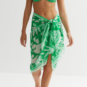 <b>Women</b> Summer Pareo Beach Sarong Lightweight Rayon Wrap <b>Skirt</b> Swimwear Cover Up Tropical Holiday Vacation Wear - Product Image 1