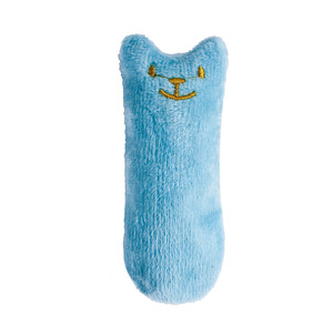 Giocattolo di peluche per gatti, gattino blu peloso con catnip, giocattolo interattivo da masticare per gatti - Product Image 1
