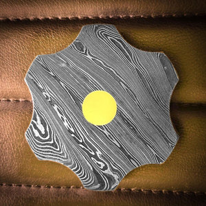 Cendrier moderne en acier de Damas, motif élégant, cendrier en métal durable, accessoire de fumeur pour la décoration de table - Product Image 2