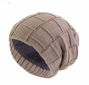 Unisex Solid <b>Beanie</b> Hat Polyester Hand Knitted Adjustable Breathable & <b>Waterproof</b> Casual Winter Headwear for Adults 56-58CM - Product Image 3