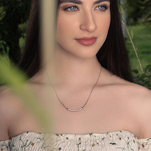 สร้อยคอเพชรเงินแท้ 925 สไตล์คลาสสิก เครื่องประดับหรูหราสำหรับผู้หญิง ของขวัญแฟชั่นสำหรับงานแต่งงาน งานครบรอบ และสวมใส่ในชีวิตประจำวัน - Product Image 4