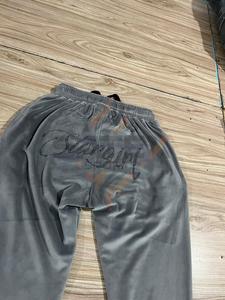 OEM Custom <b>Women's</b> Rhinestone Printed <b>Velvet</b> High Waist Flared Elegant Pants Sexy Solid Color <b>Velvet</b> Pants for <b>Woman</b> - Product Image 6