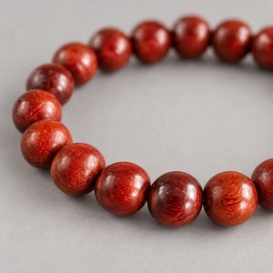 Bracelet en bois de santal rouge, bracelet en bois naturel perlé, bracelet traditionnel fait à la main, bracelet spirituel pour homme et femme, cadeau - Product Image 3